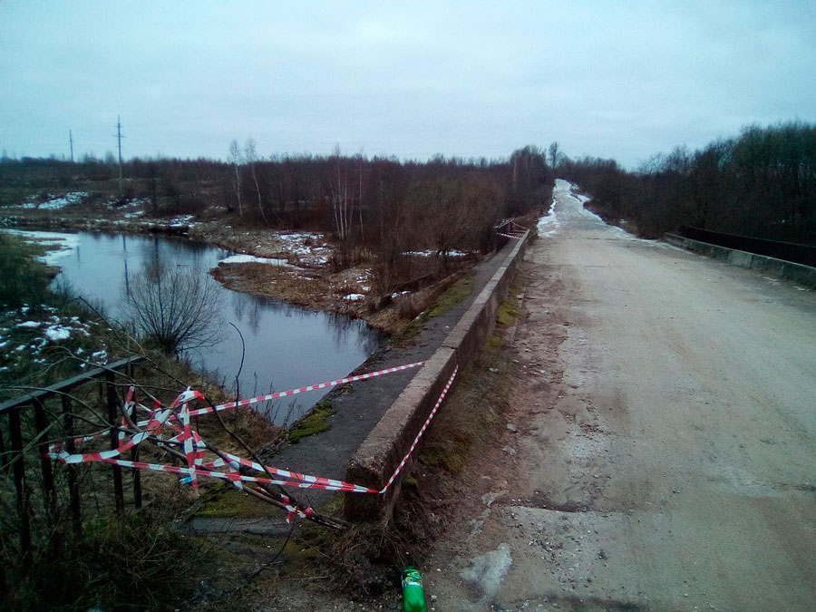 В Кимрском районе разыскивают неизвестных, укравших перила Шутовского моста